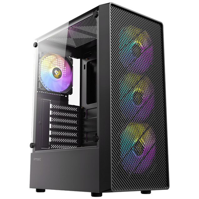 Antec Antec AX26 RGB Elite Mid-Tower Gaming PC Case - Pr Mid Tower Case - Black 
